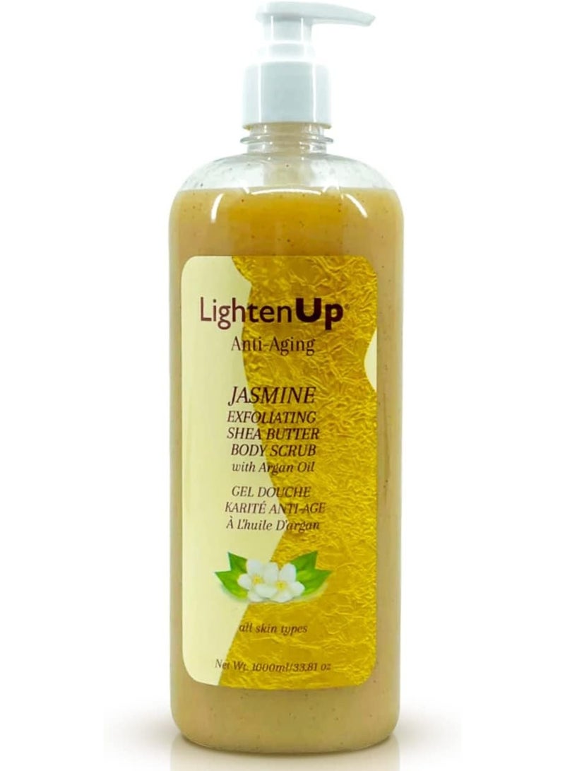 Anti-Aging Jasmin Exfoliating Shea Butter Body Scrub with Argan Oil All Skin Types 1000ML